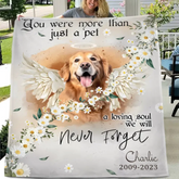 Couverture photo commémorative personnalisée pour animaux de compagnie - Idée de cadeau commémoratif pour les propriétaires de chiens/chats - Vous étiez plus qu'un simple animal de compagnie